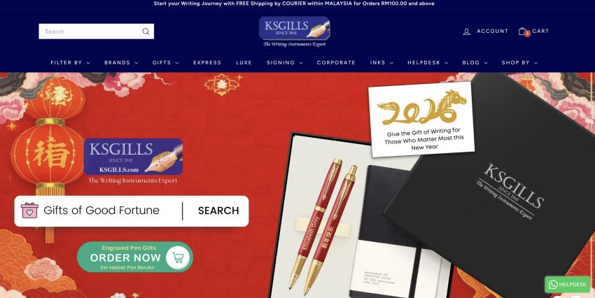 PEN GIFTS MALAYSIA KSGILLS.com the oldest Pen Shop in Malaysia.